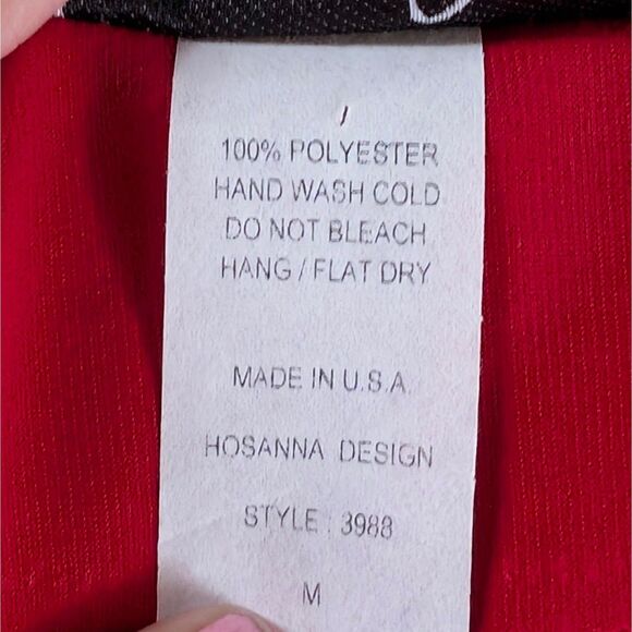 Vintage Ruffled Cardigan Women's Medium/Large Red Sparkly Flare Bell Sleeve - Picture 6 of 8